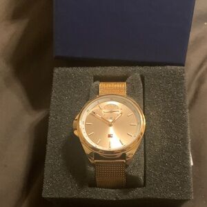Tommy Hilfiger Gold-Tone Mesh Strap Ladies Watch